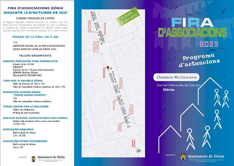 La Fira d’Associacions de Dénia se celebra este dissabte a Marqués de Campo