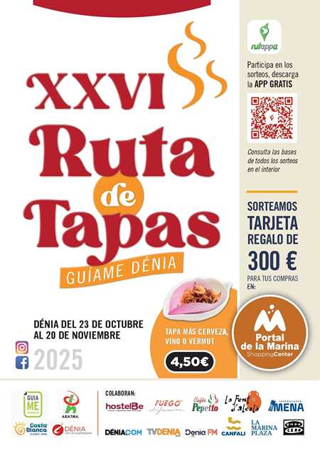  
La Ruta de Tapas Dénia amplía los premios para los locales participantes y el público en su 26.ª edición 