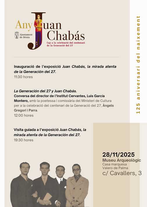 L'exposició ‘Juan Chabás, la mirada atenta de la generació del 27’ recorre la trajectòri...
