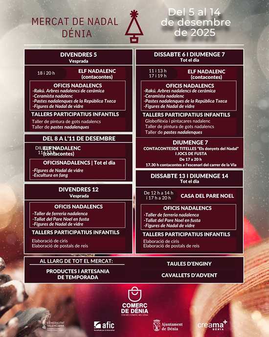 La programació nadalenca arranca a Dénia amb un cap de setmana carregat d’activitats