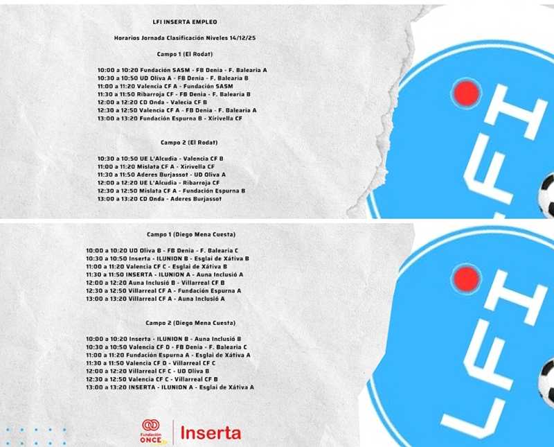 Dénia acoge la ‘jornada cero’ de la Liga de Fútbol Inclusivo Inserta Empleo de la Comunidad ...