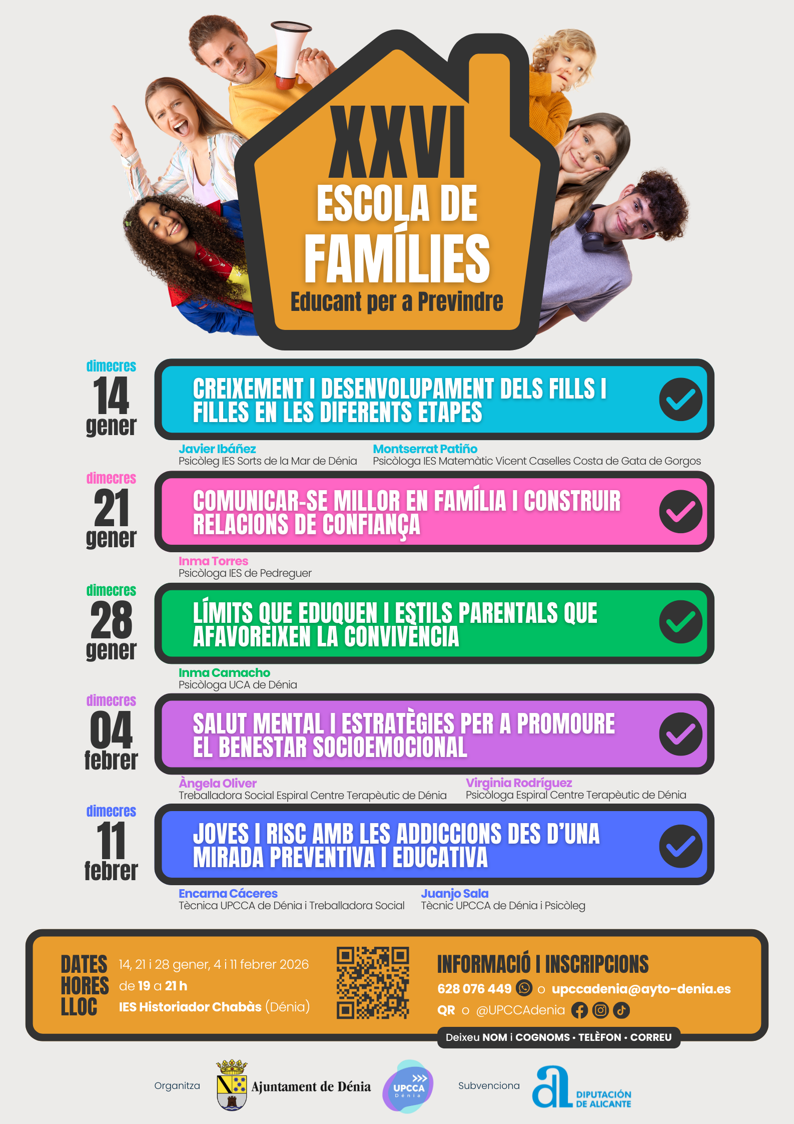 Foto Torna l’Escola de Famílies a Dénia per a parlar d’educar, conviure i previndre