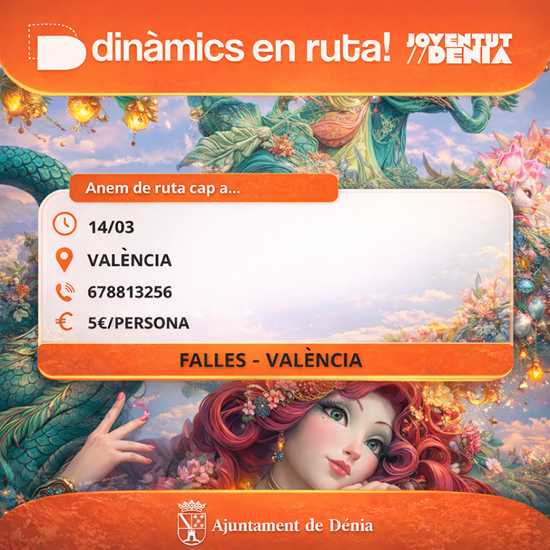 Juventud Dénia organiza una salida a València para vivir las fallas