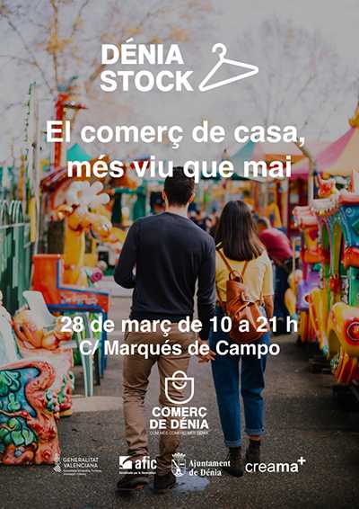  Dénia Stock vuelve el sábado a la calle Marqués de Campo con 41 comercios y actividades para toda la familia 