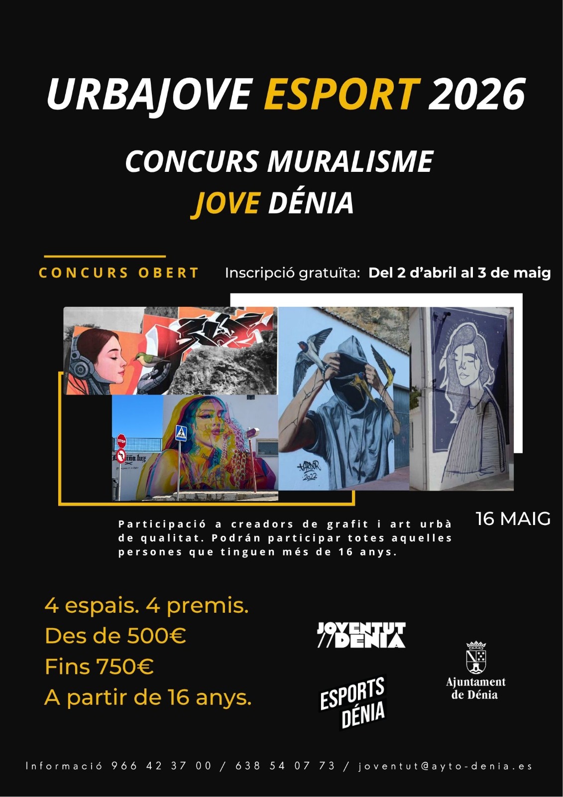 Dénia obri el termini d'inscripció per al concurs de grafit i muralisme 'Urbajove...