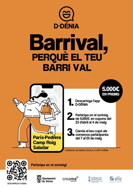 Dénia lanza una nueva campaña de Barrival para los barrios París Pedrera, Camp Roig y Saladar