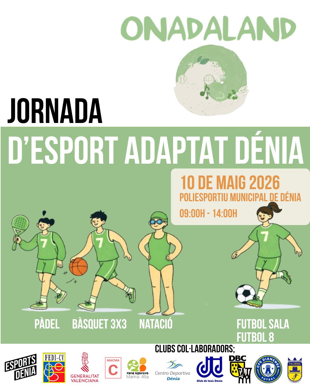  Dénia acogerá el próximo 10 de mayo Onadaland, una nueva gran jornada de Deporte Adaptado 
