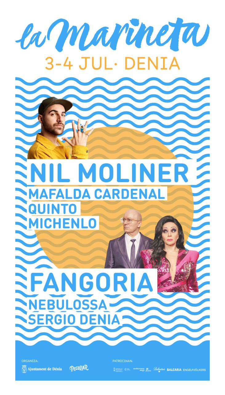  El nuevo festival 'La Marineta' abrirá la Festa Major los días 3 y 4 de julio con Nil Moliner y Fangoria 