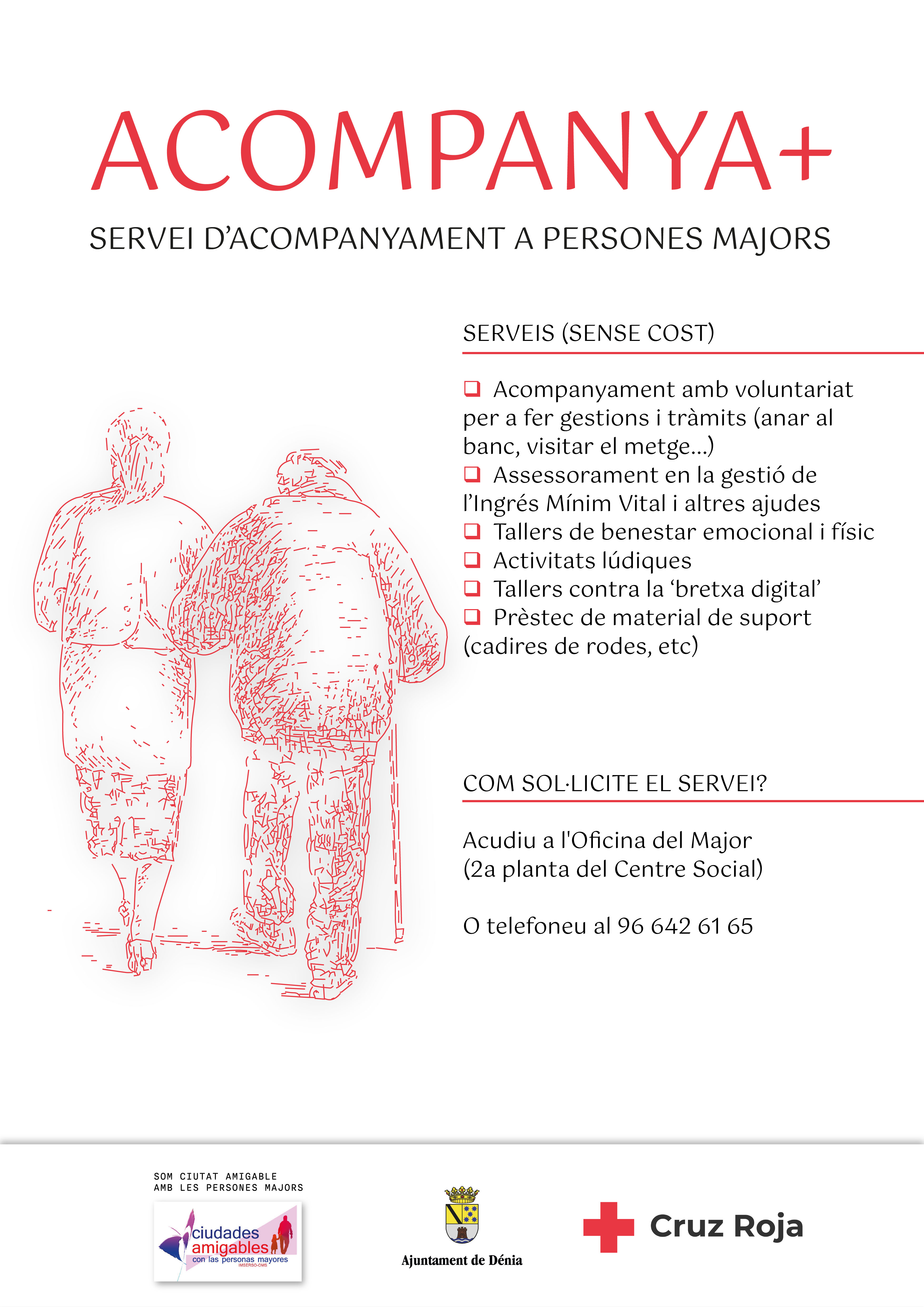  El nuevo programa 'Acompaña+' de Majors Dénia refuerza el acompañamiento a personas mayores contra la soledad no deseada 
