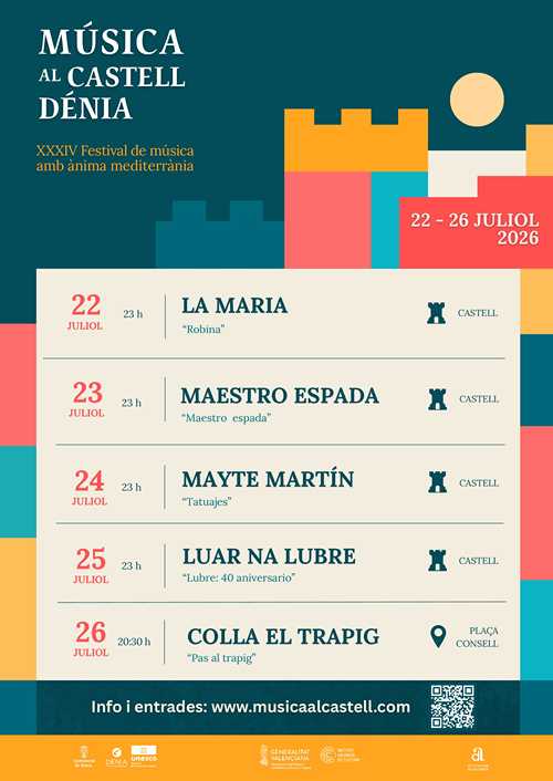  Las actividades culturales llenan las noches de verano en Dénia 