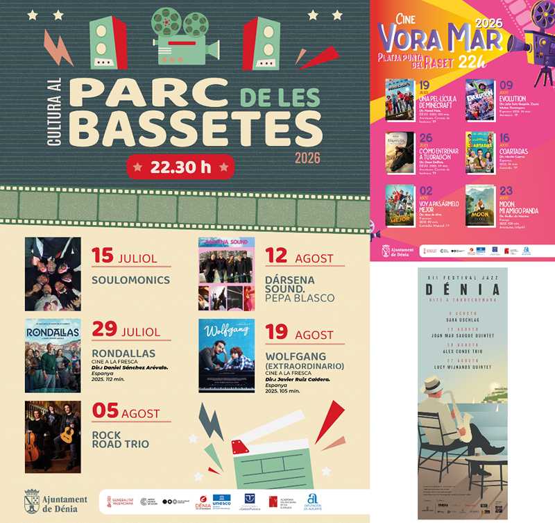  Las actividades culturales llenan las noches de verano en Dénia 