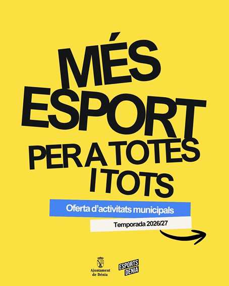  Dénia abre las inscripciones de los programas deportivos municipales para la temporada 2026-2027 
