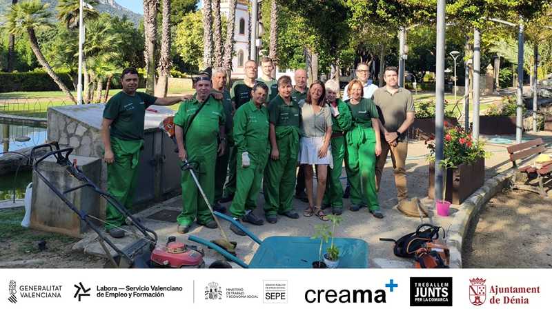  El alumnado de jardinería del Taller de Empleo Marina Alta XV de Creama continúa el itinerario de prácticas a los parques y jardines de Dénia 