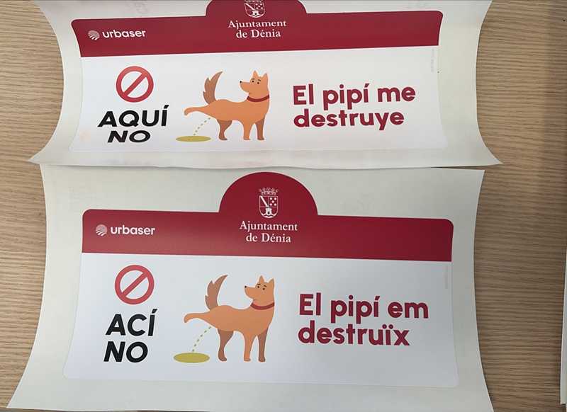  El Ajuntament de Dénia lanza una campaña que recuerda la obligación de recoger y limpiar los excrementos y orines de los animales a las personas propietarias 
