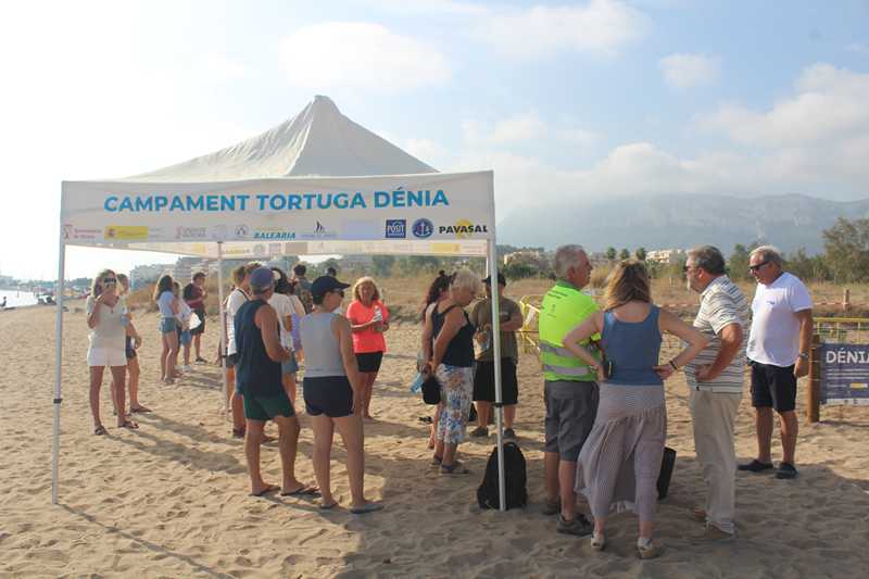 Foto Més de 200 persones voluntàries vigilen des de hui els nius del ‘Campament Tortuga’ en la pl...