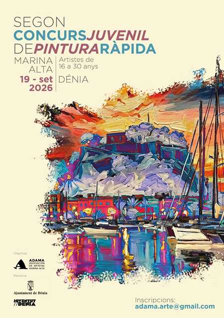  Dénia se deja pintar por el talento joven en el II Concurso de Pintura Rápida de la Marina Alta 