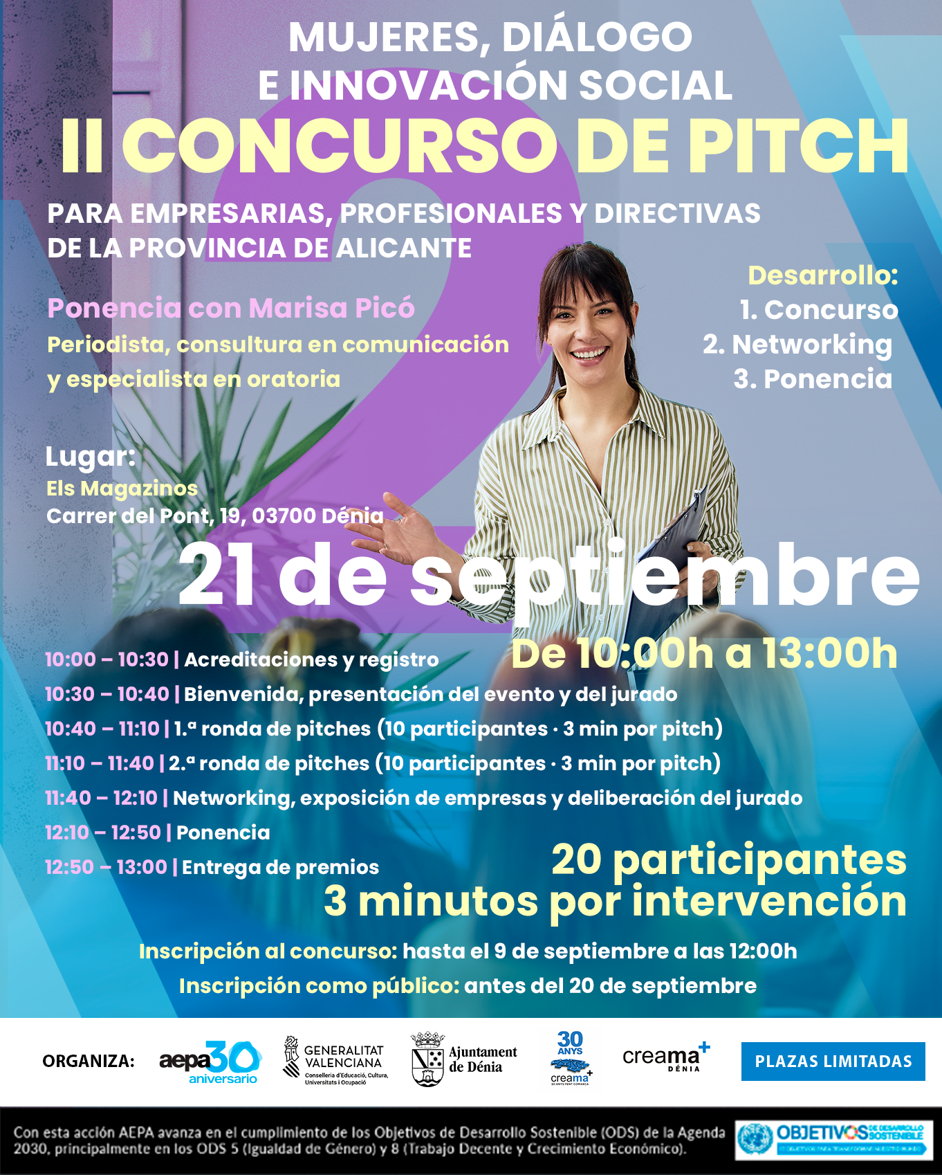  Dénia impulsa el talento y los proyectos de las mujeres empresarias con el II Concurso de Pitch 
