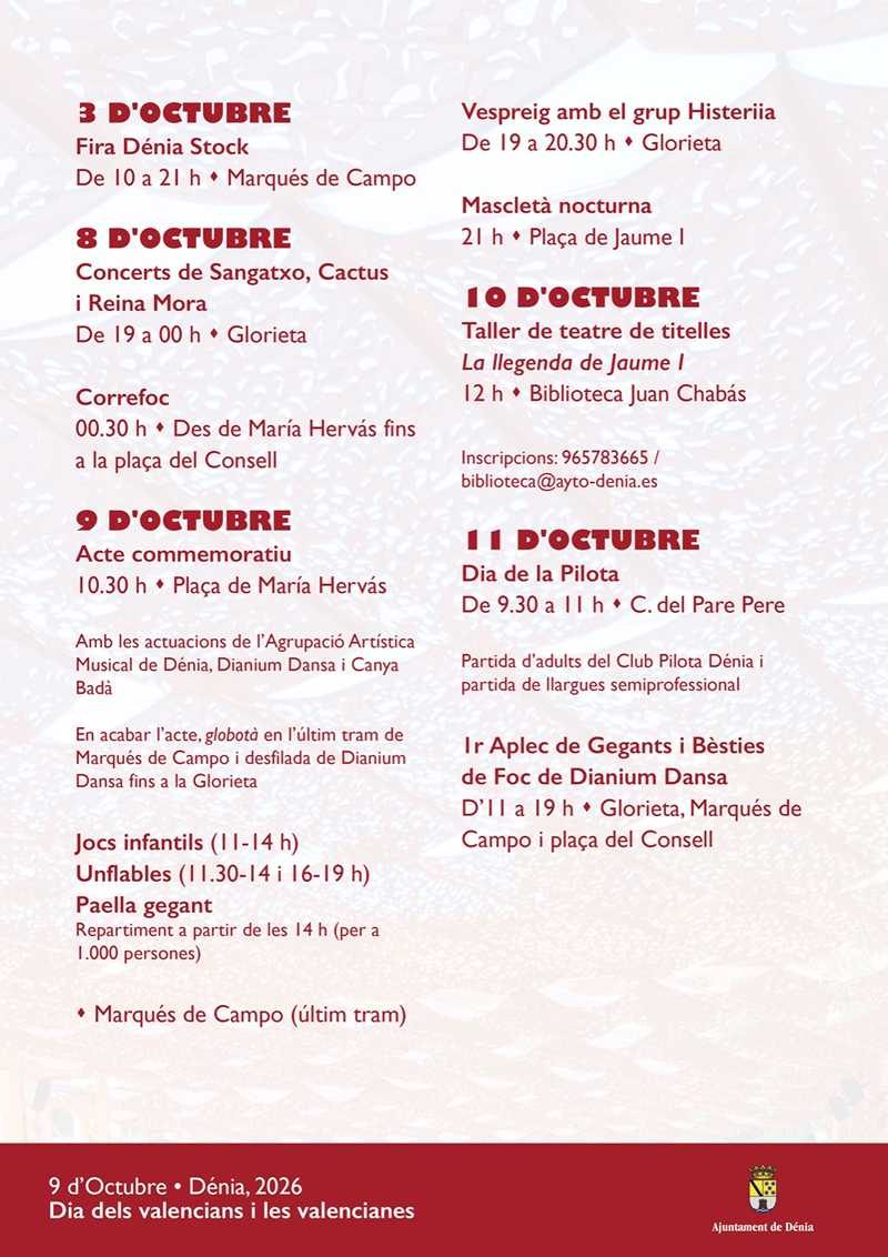  El 9 d’Octubre en Dénia 