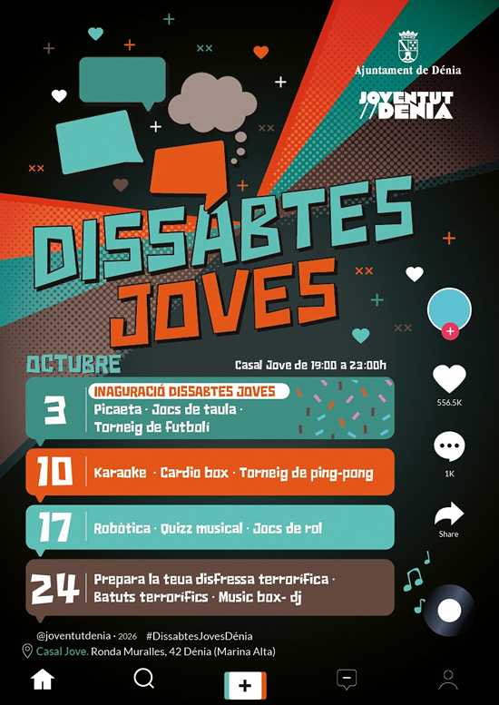  El Casal Jove inicia en octubre la nueva programación incorporando actividades por la tarde entre semana 