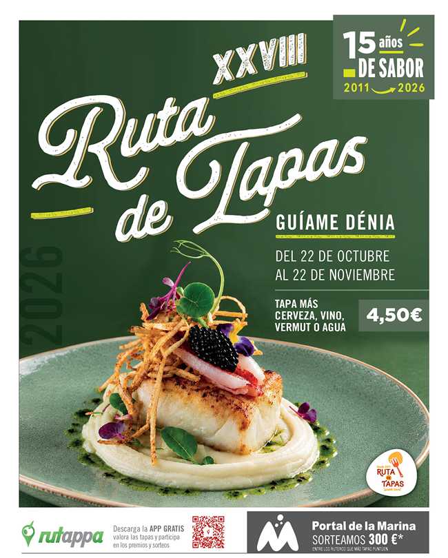  La Ruta de Tapes Dénia complix quinze anys d'aposta pel sector hostaler i la gastronomi...