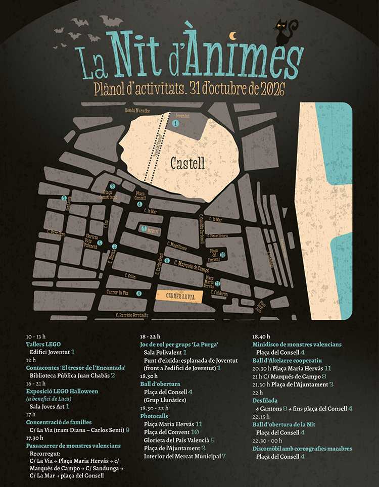  Dénia prepara una Noche de las Almas con monstruos valencianos y una variada oferta de actividades 